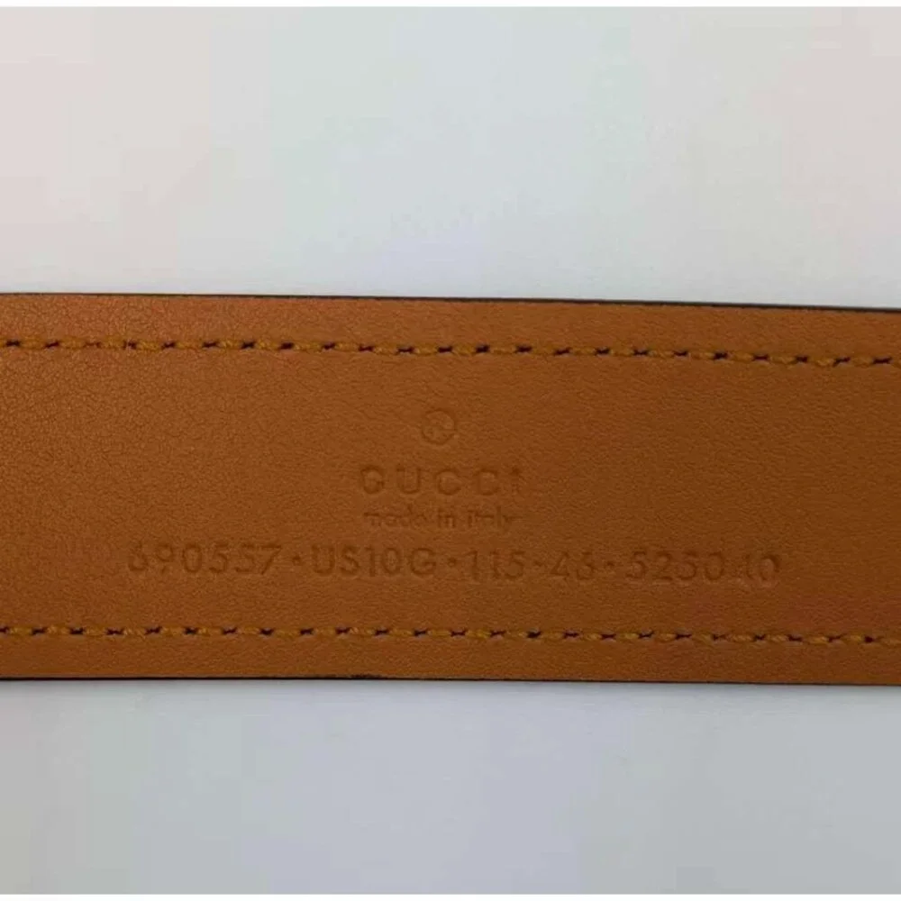 Gucci Women’s Ciny Lux Calfskin W30mm Belt Blondie Cognac 115cm 690557